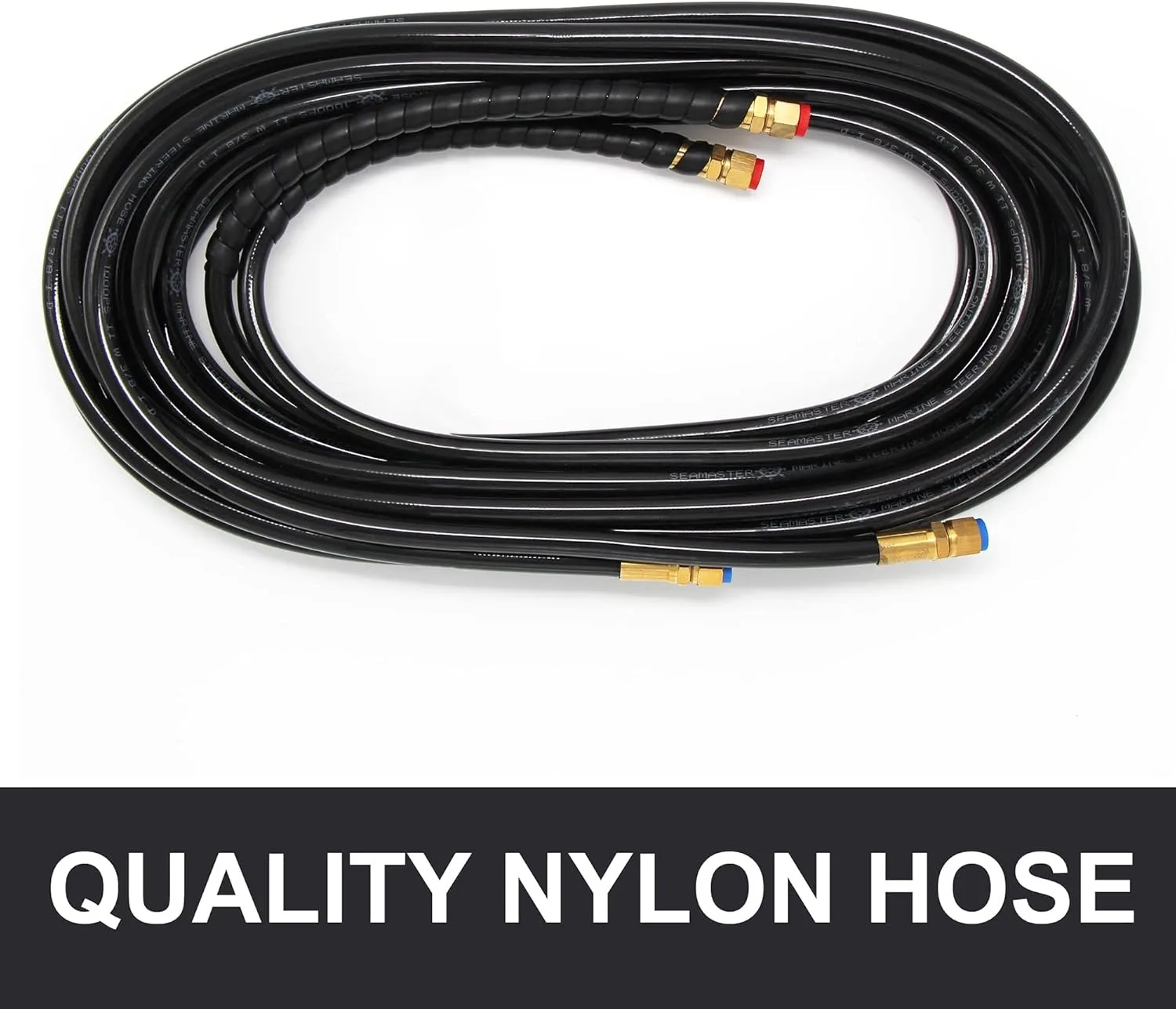 150 HP Hydraulic Outboard Quick Assembly Wheel Rudder Pump Cylinder Kit 26ft Nylon Hose Piston All Inclusive