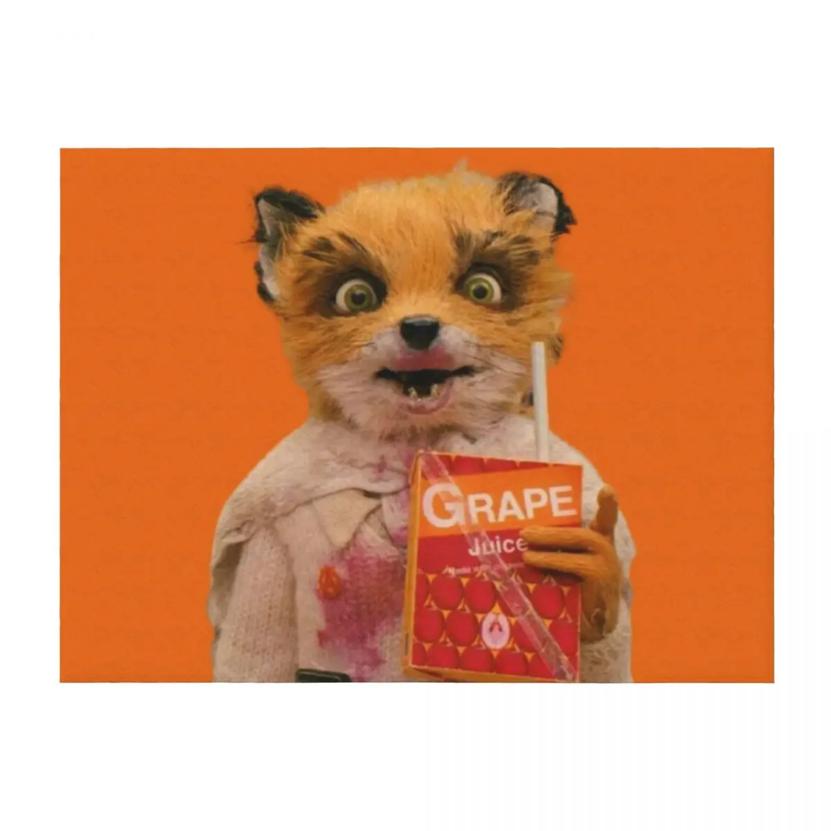 

Fantastic Mr. Fox Grape Juice Throw Blanket Custom Summer Vintage Fashion Sofas Blankets