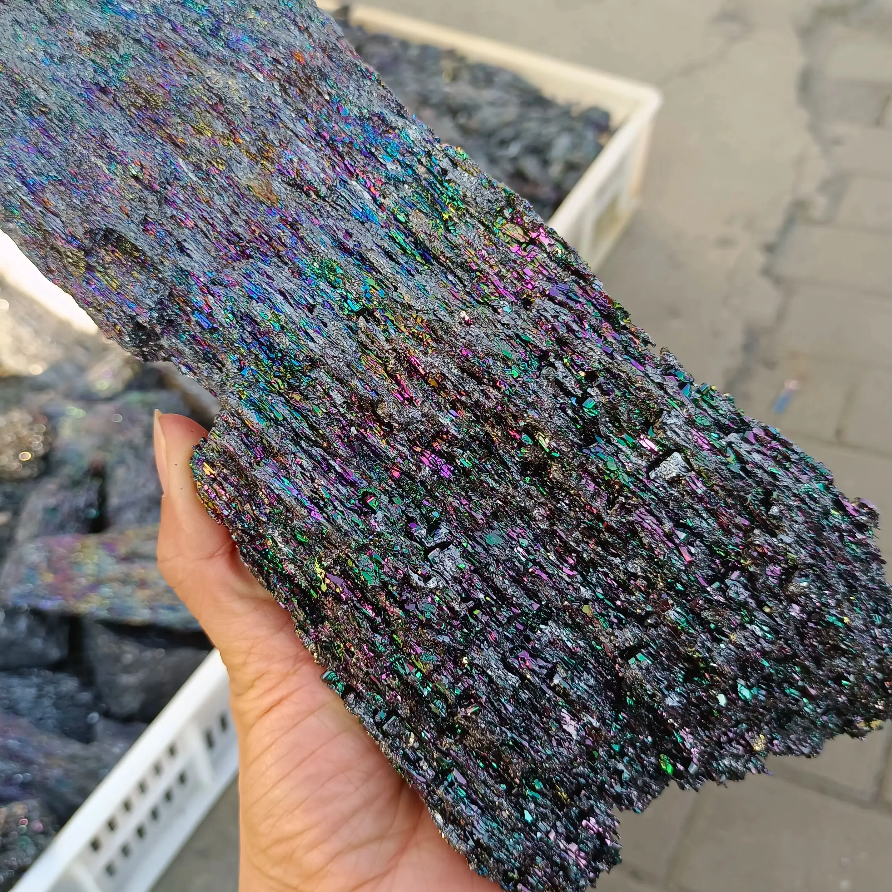 Naturally Formed Seven Color Ore, Colorful Quartz Crystal, Mineral, Reiki, Healing, Degaussing Color Ore