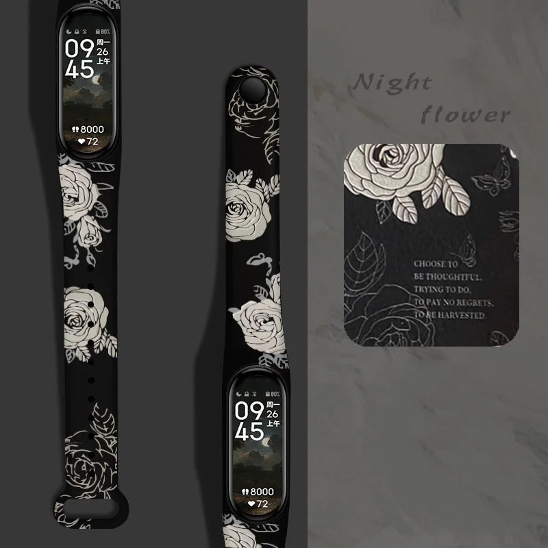 Xiaomi Printed Watch Strap for 3 4 5 6 7 8 9 10 Series Girls' Smart Watch Replacement Band Compatible with Xiaomi Generation