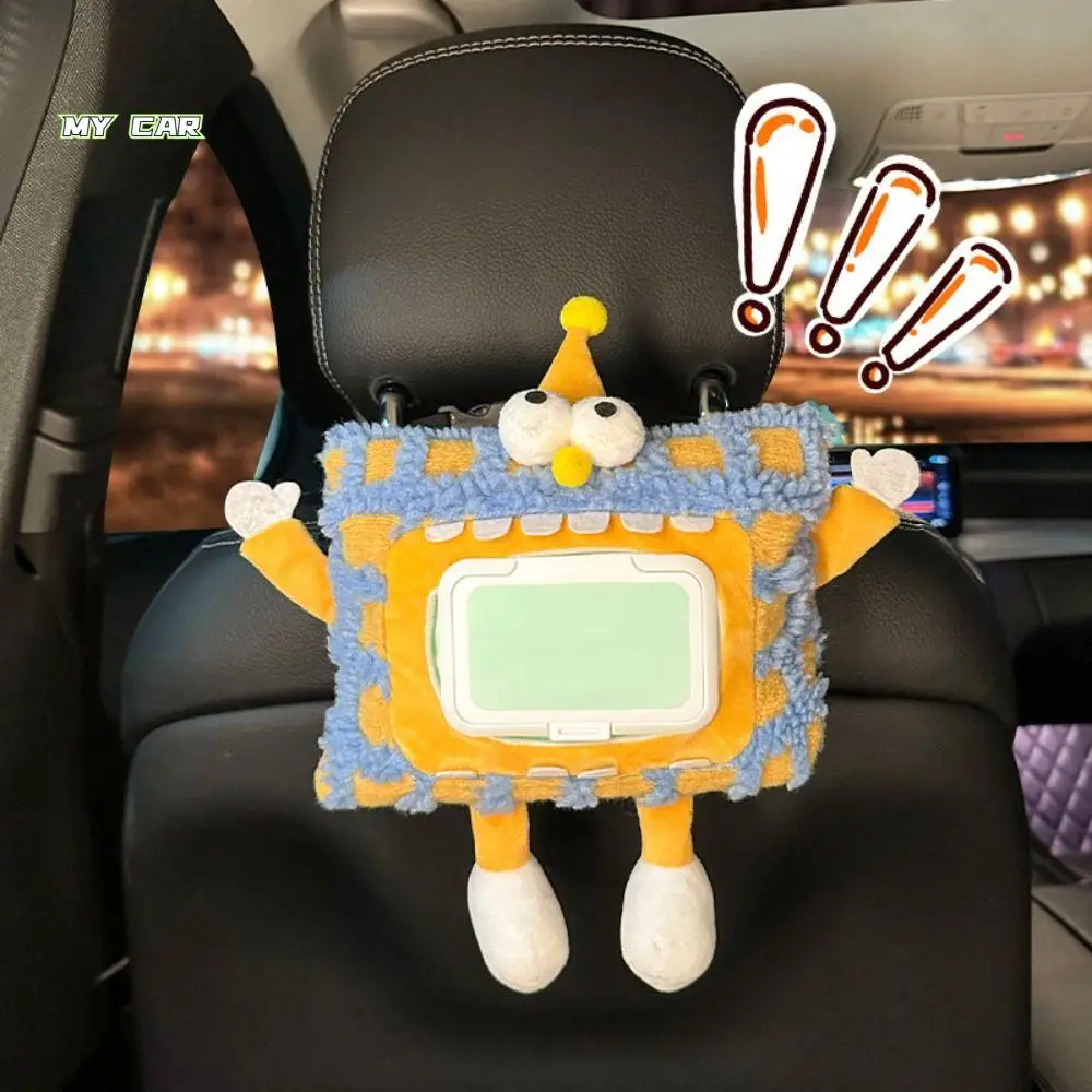 

Universal Big Eye Car Wet Wipes Bag Cartoon Soft Hanging Napkin Holder Creative Portable Baby Wet Wipe Pouch Living Room