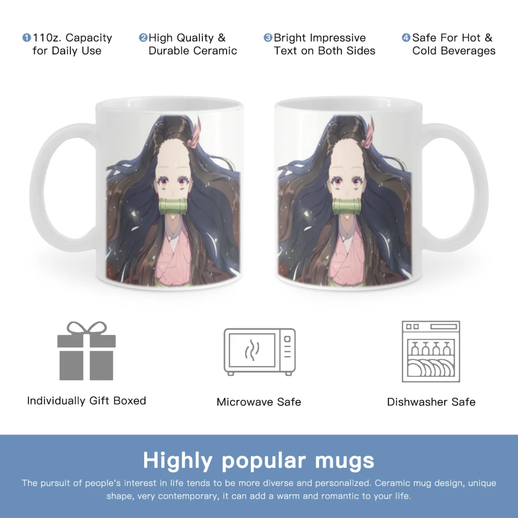 

Ghost Killing Blade Tanjiro Drop shipping 11OZ Coffee Mug, Ceramic Coffee Cups, Summer Winter Drinkware, Birthday Gifts