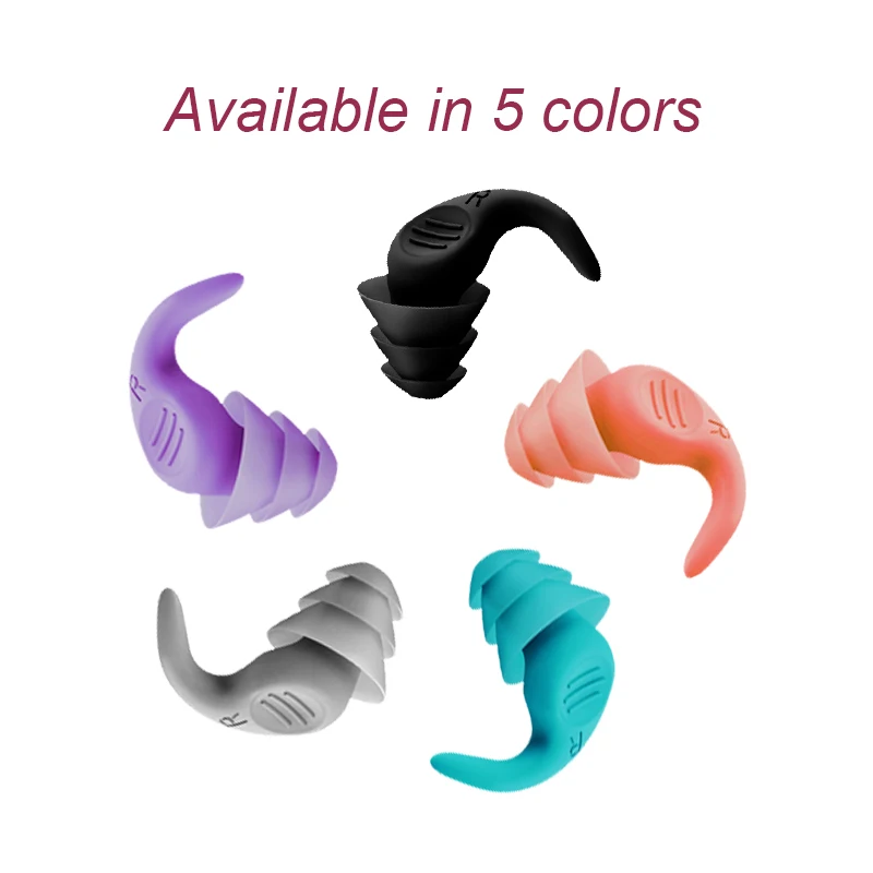 Anti Noise Silicone Earplugs filter Waterproof Swimming Ear Plugs For Sleeping Diving nappers Soft Comfort Acoustic Ear Plugs