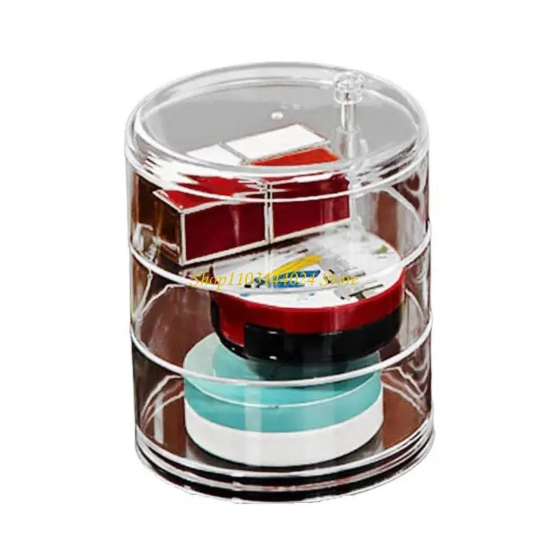 N5KE Rotating Jewelry Box Dustproof Protections Jewelry Storage Stackable