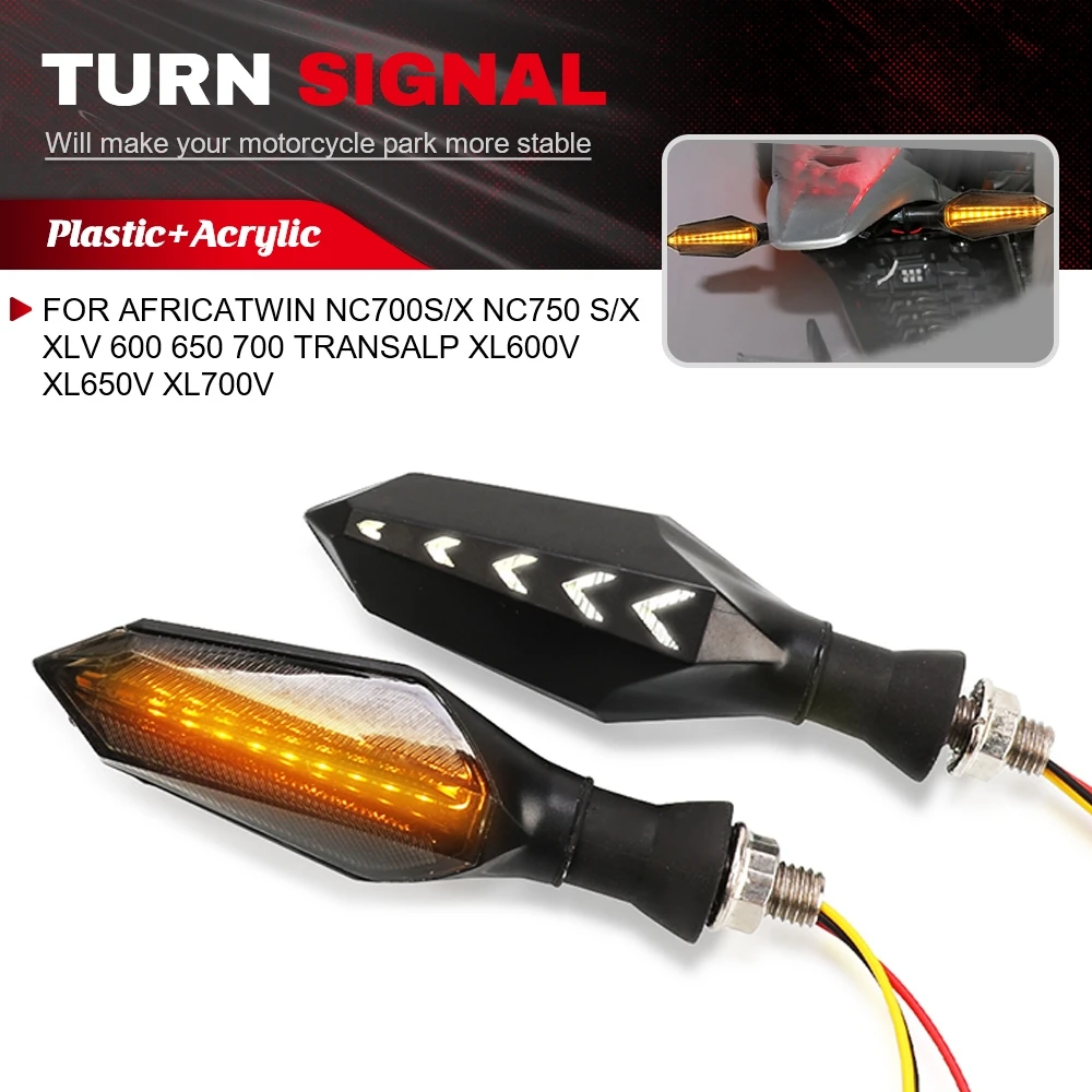 

For HONDA AFRICATWIN NC700S/X NC750 S/X XLV 600 650 700 TRANSALP XL600V XL650V XL700V Universal LED Motorbike Turning Indicators