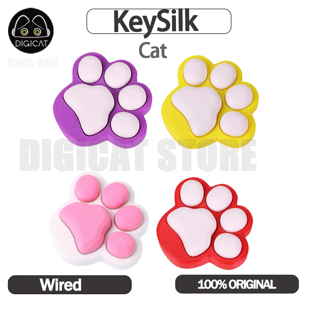 

Keysilk Coidea Cat Mini Keypad 3mode Wireless Kawaii Cat Paw Macro Programmable Custom Mechanical Keyboard Gamer Accessory Gifts