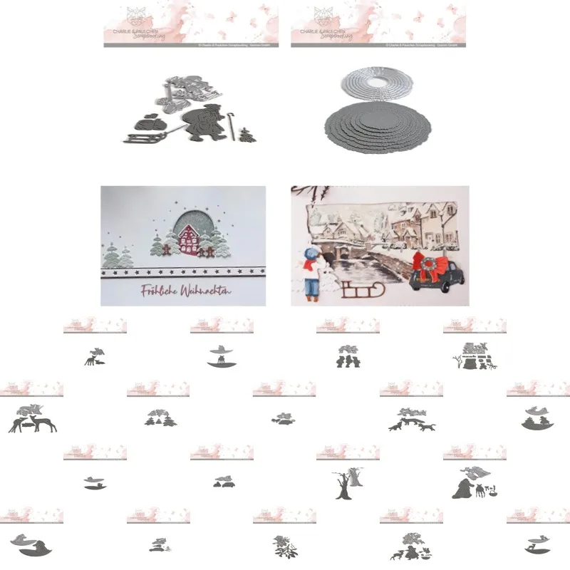 Deer Bow tie Basket Radish Metal Cutting Dies Slimline Essentials Scrap Booking Card Stencil Cut Die for DIY Handmade Card Craft