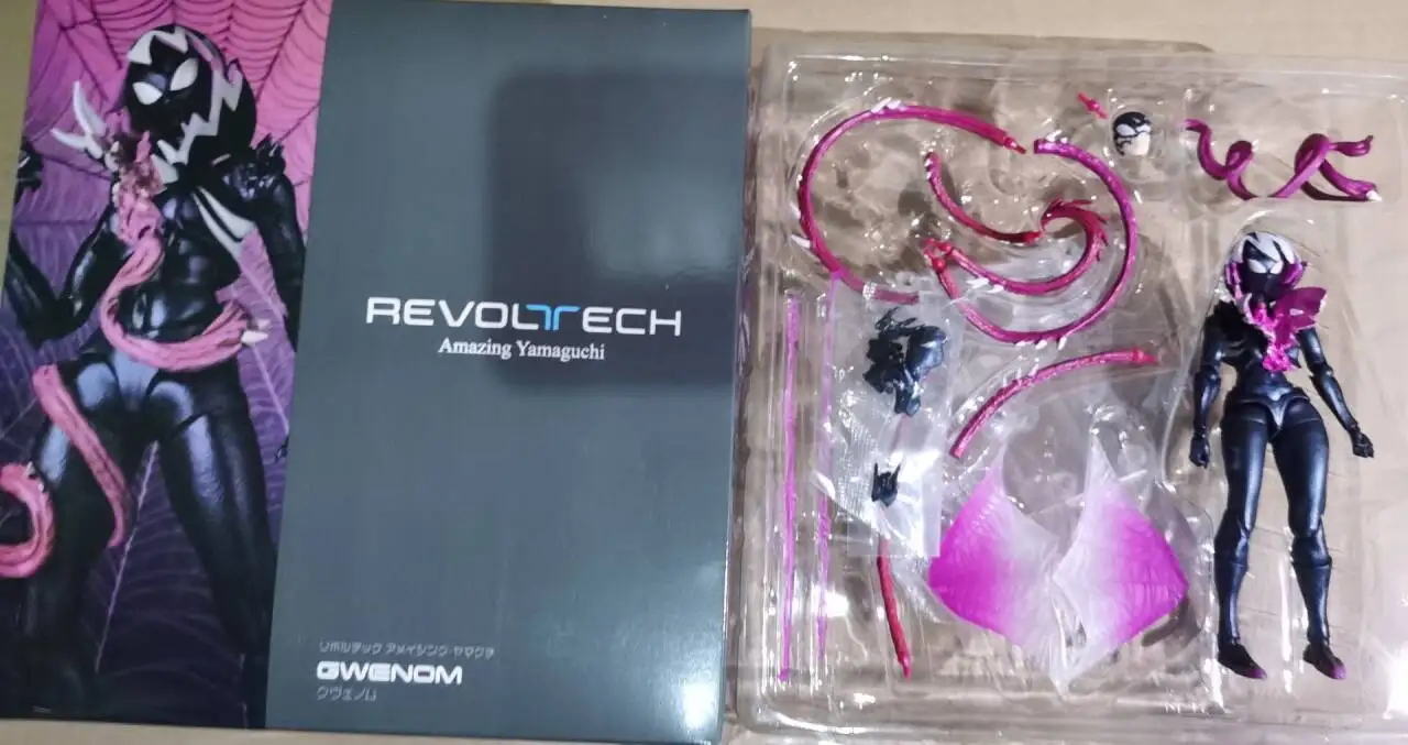 Ko Venom Gwen Revoltech Amazing Yamaguchi Symbiote Spider Gwen Anime Dekorative Actionfigur Modell Sammlerstück Jungen Spielzeug Geschenke – Detail 2
