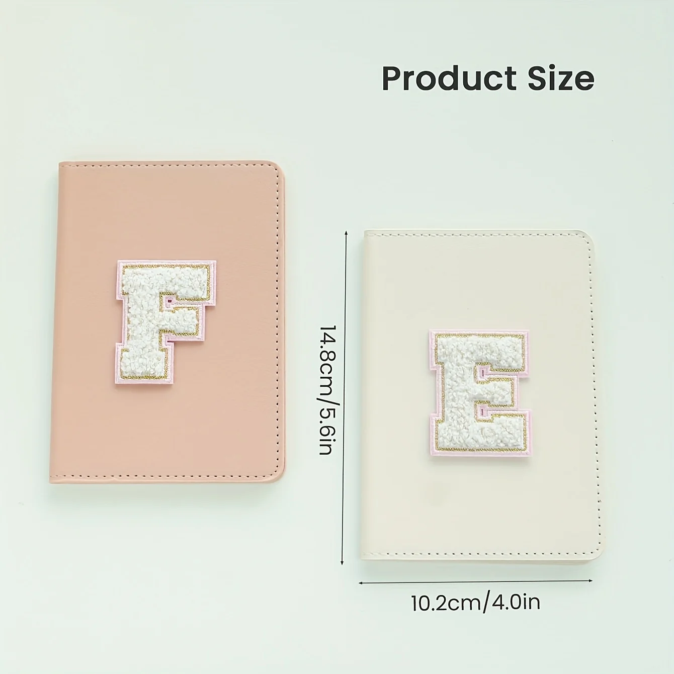 Stylish Organizer, Custom Chenille Letter Passport Holder - Personalized Pink Travel Wallet, Lightweight & Stain-Resistant