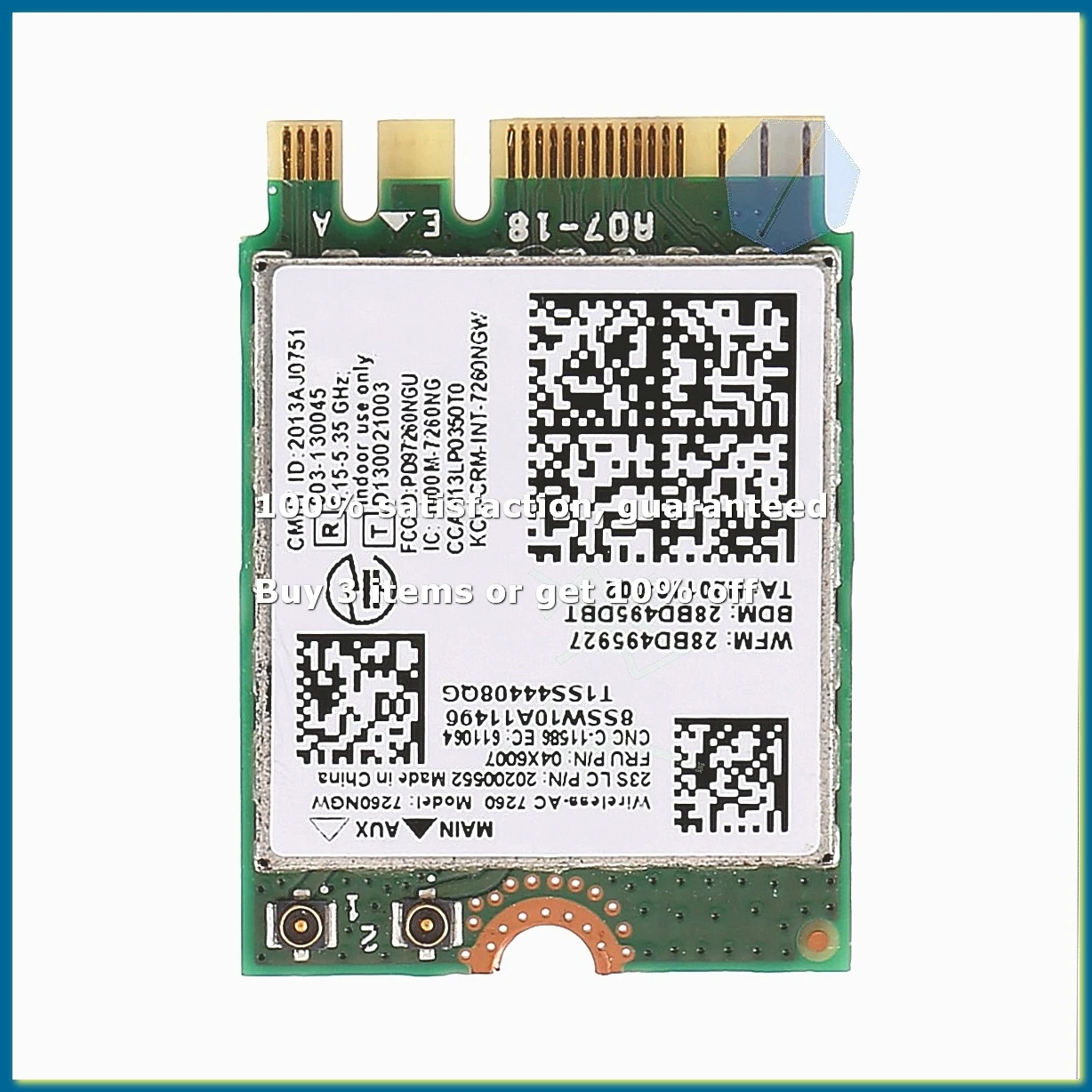 for T440 X240 Y40 Y70 Y50 7260AC Wireless Network Card 4.0 Bluetooth 04X6007