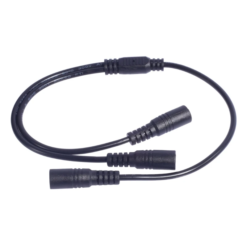 Double DC5521 Female Connection Cable 5.5x2.1mm For Powering Two Devices 40cm Multiple Use