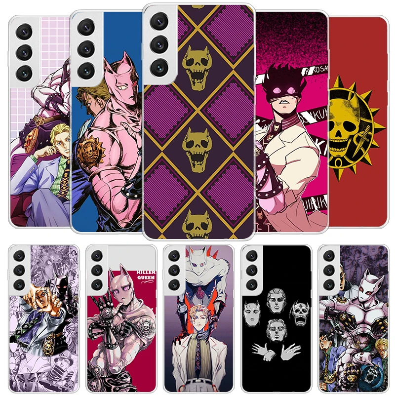 JoJo Adventure Killer Queen Cover Phone Case For Samsung Galaxy S24 Ultra S23 S22 S21 S20 FE S10 Plus S10E S9 S8 + Soft Fundas S