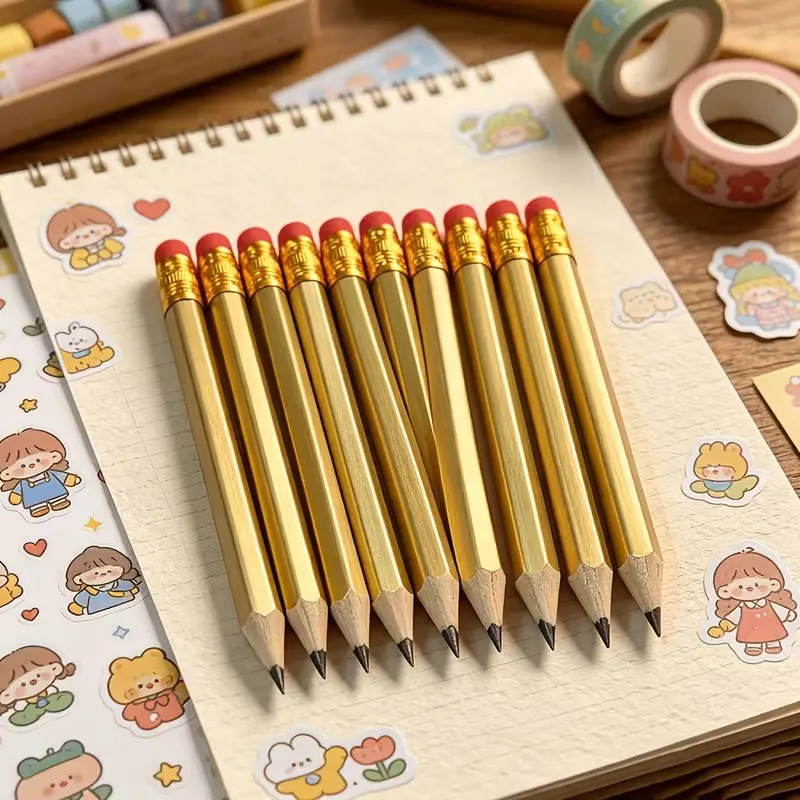 10Pcs/20Pcs/30Pcs/50Pcs/100Pcs Customizable Short Pencils 3.94inch，Customizable for Advertising, Holidays, Weddings, Student Rewards, Fun Gifts, Student Pencils Available in Multiple Colors, Perfect for Valentine's Day, Christmas, Halloween, and Teacher's Day as the Best Gift Options