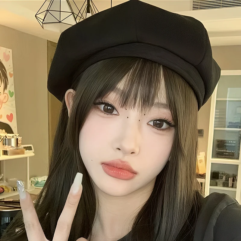 

Cotton Berets Solid Vintage Spring Summer French Octagonal Forward Peaked Hats Painter Hat Street Military Beret Women Girl Caps