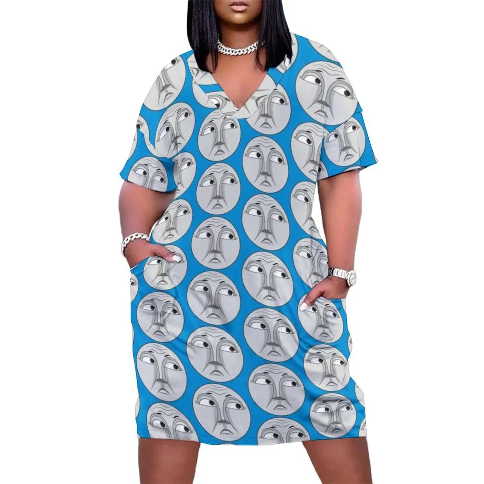 

Gordon (grumpy face) Loose Pocket Dress party dresses women women party dresses cocktail dresses