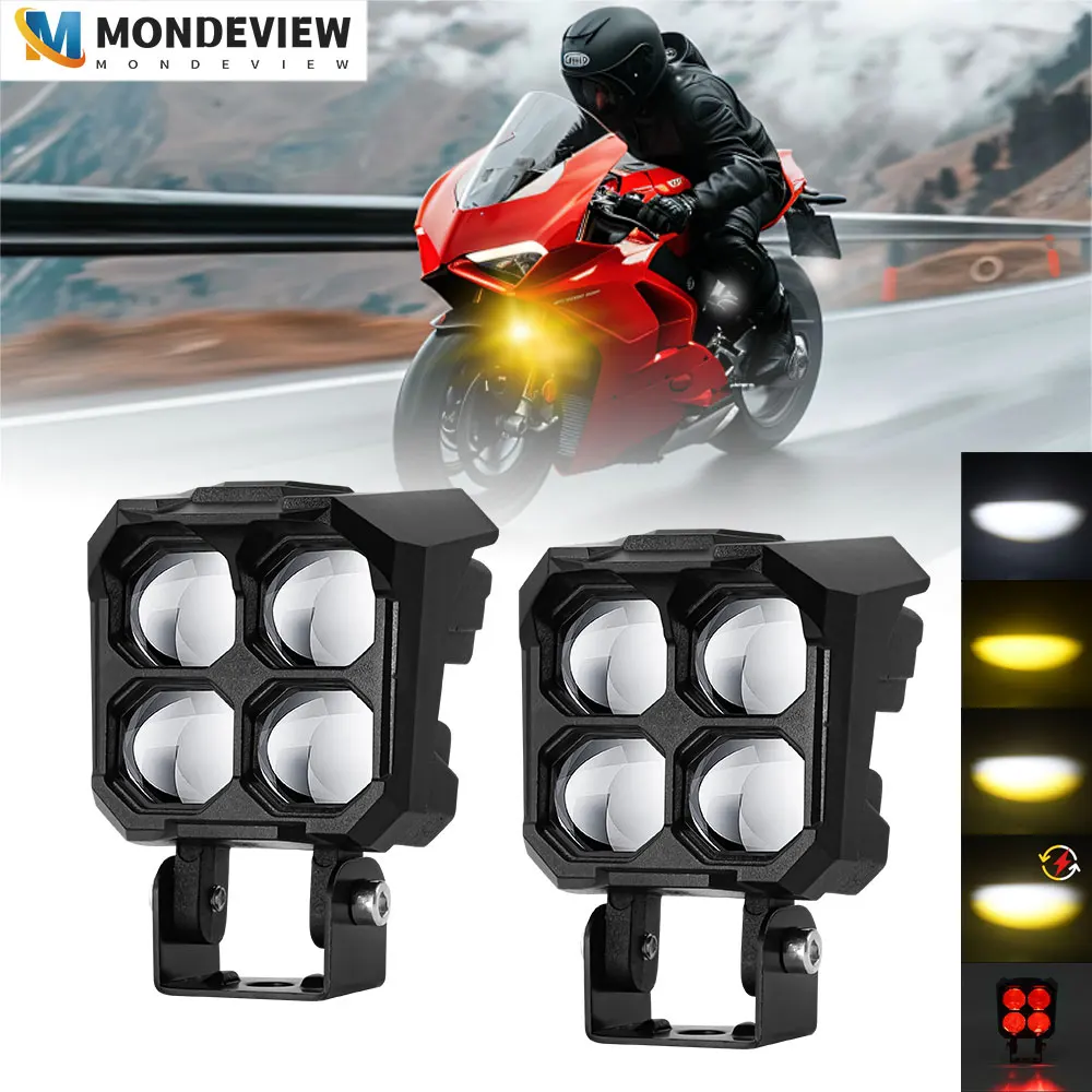 MONDEVIEW S3 motorcycle spotlight 6000K 12000LM high brightness 120W car daytime running light suitable for Jeep 4x4 SUV ATV