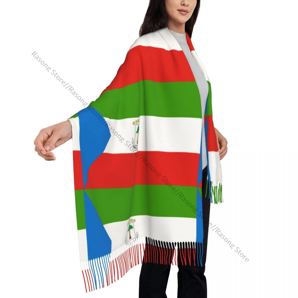 Herbst Winter Warme Schals Flagge Von Äquatorialen Guinea Mode Schal Quaste Schals Wrap Neck Stirnband Hijabs Stola