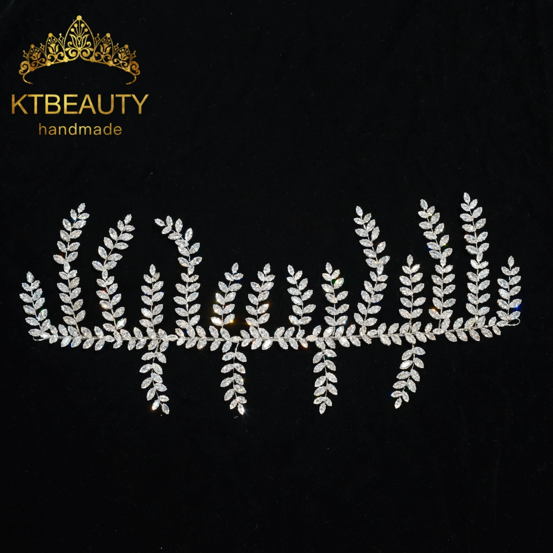 

Популярные женские аксессуары для волос Ktbeauty: модные украшения ручной работы с крупными циркониевыми камнями, 2 дизайна