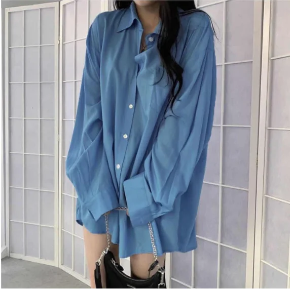 

Women's Shirt Casual Vintage Blouse Shirt Spring Loose White Oversized Shirts Fashion Lolita Tops Female 2023