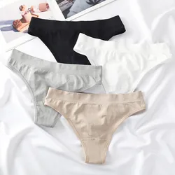 1PC Seamless Thongs Women High Waist Panties Sports Underwear Ladies Sexy Lingere Comfortable T-back Panty Women G-string