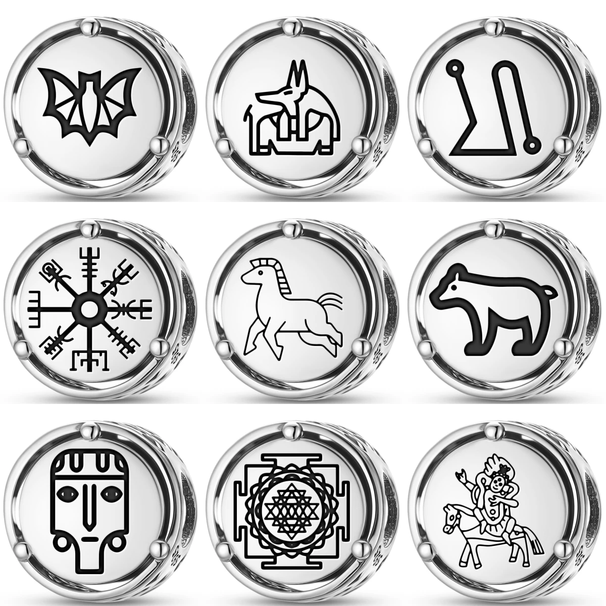 

JIUHAO 925 Sterling Silver Custom Design Symbol Shipping Link