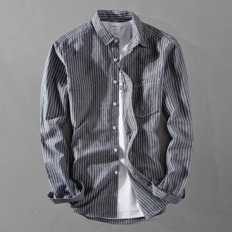 

Высококачественная мужская модная, классная и универсальная осенняя рубашка в клетку из чистого хлопка нового стиля для подростков с длинными рукавами