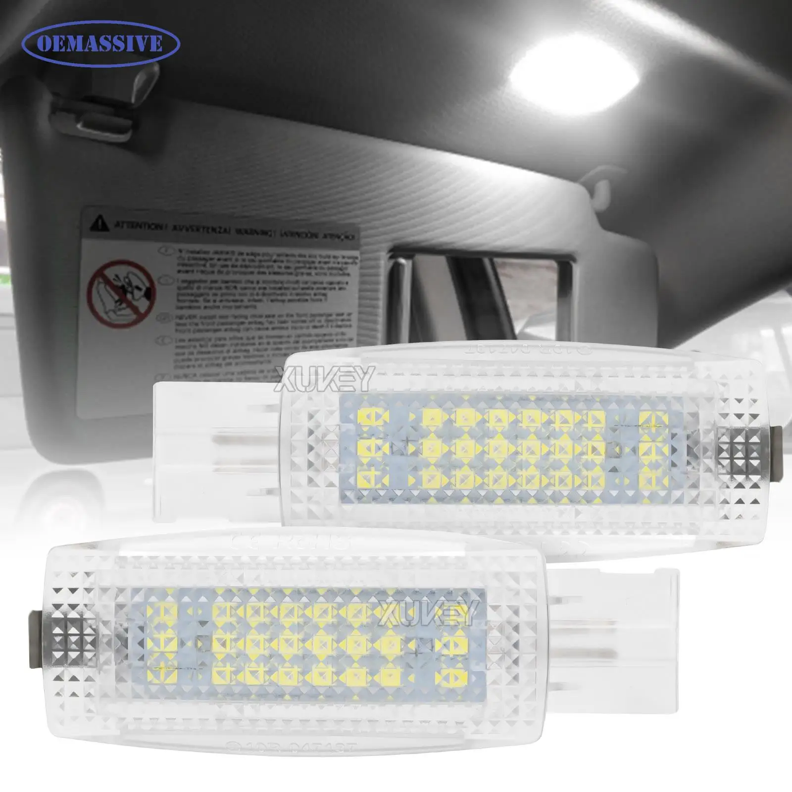 Canbus LED Interior Sun Visor Vanity Mirror Light Car Dome Ceiling Lamps For VW Golf 4 5 6 7 Passat Jetta Polo Beetle Phaeton