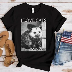 Opossum Women Tee Shirt Lady Print 90s Clothes Female T Women Top Short Sleeve Fashion Tshirt Summer Opossum Graphic T-shirts