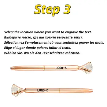 Lot de 100 stylos à bille en métal avec gros cristal et diamant, anneau, cadeau de mariage ou de bureau, stylos roller, encre noire et bleue, logo personnalisé gratuit 8 best sales Lot de cadeaux - №4