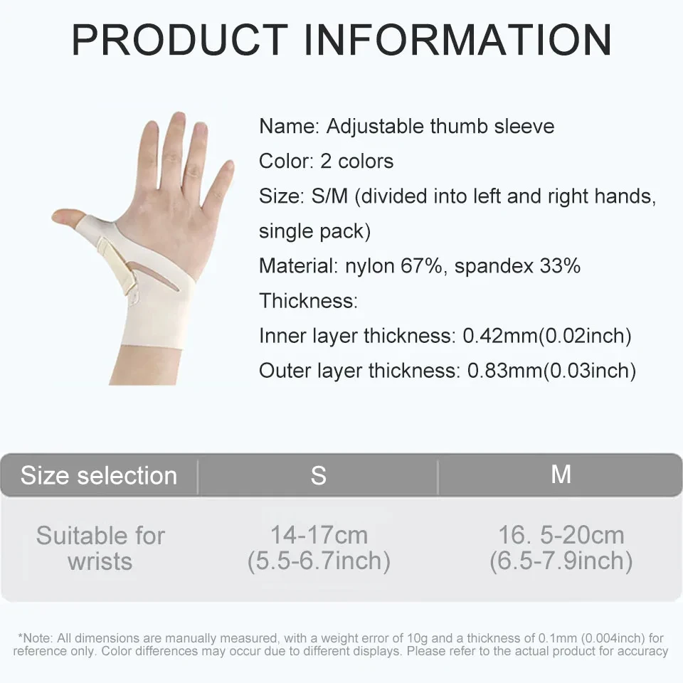 Elastic Thumb Support Brace Thumb Compression Sleeve Protector for Relieving Pain Arthritis Joint Pain Tendonitis Sprains Sports