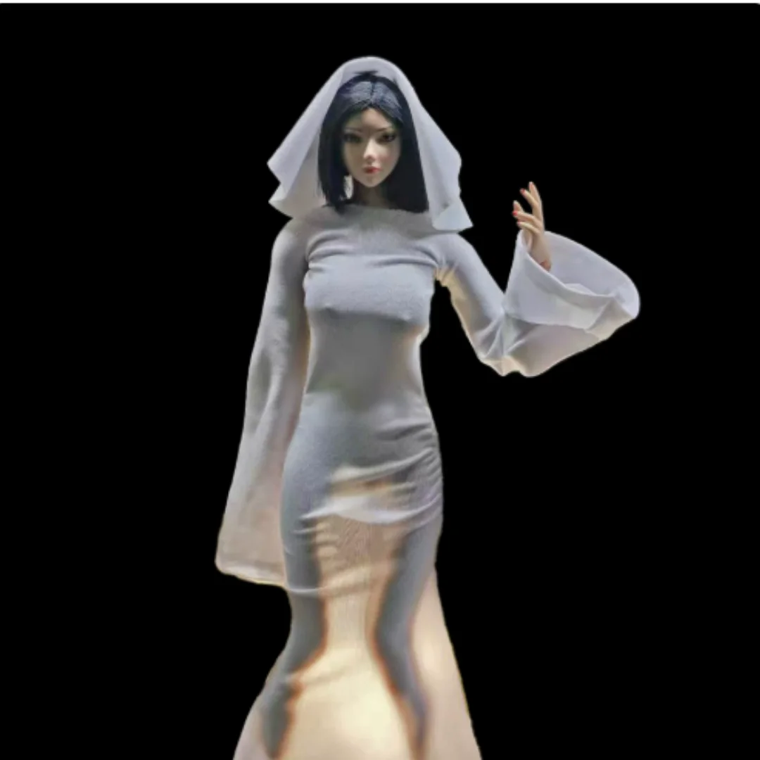 1/6 CJG-067 Ghost Dress white Clothing Suit 12'' Figure Accessories For 12 Inch TBl figure