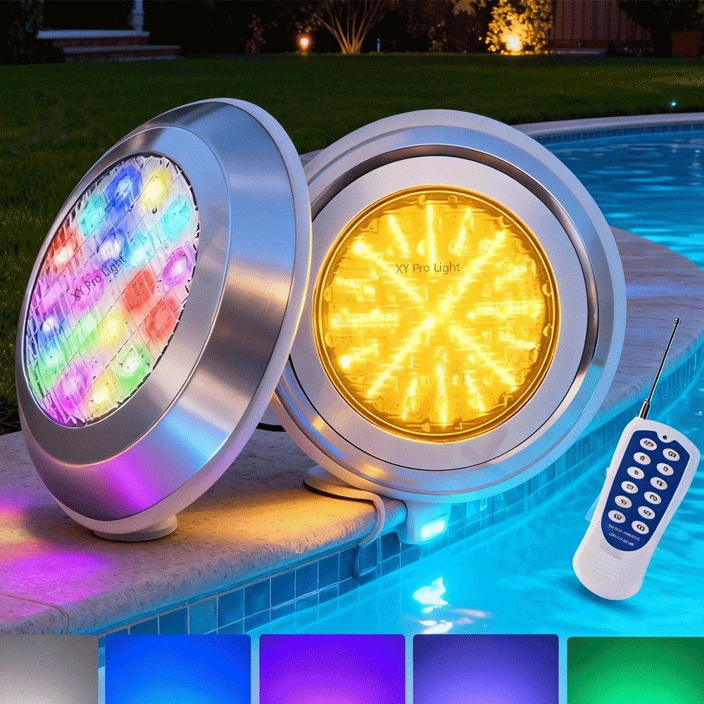 

18W 24W RGB LED Swimming Pool Light 12W AC12V IP68 Waterproof Indoor/Outdoor RGB UnderWater Light Pond LED Piscina Luz Spotlight