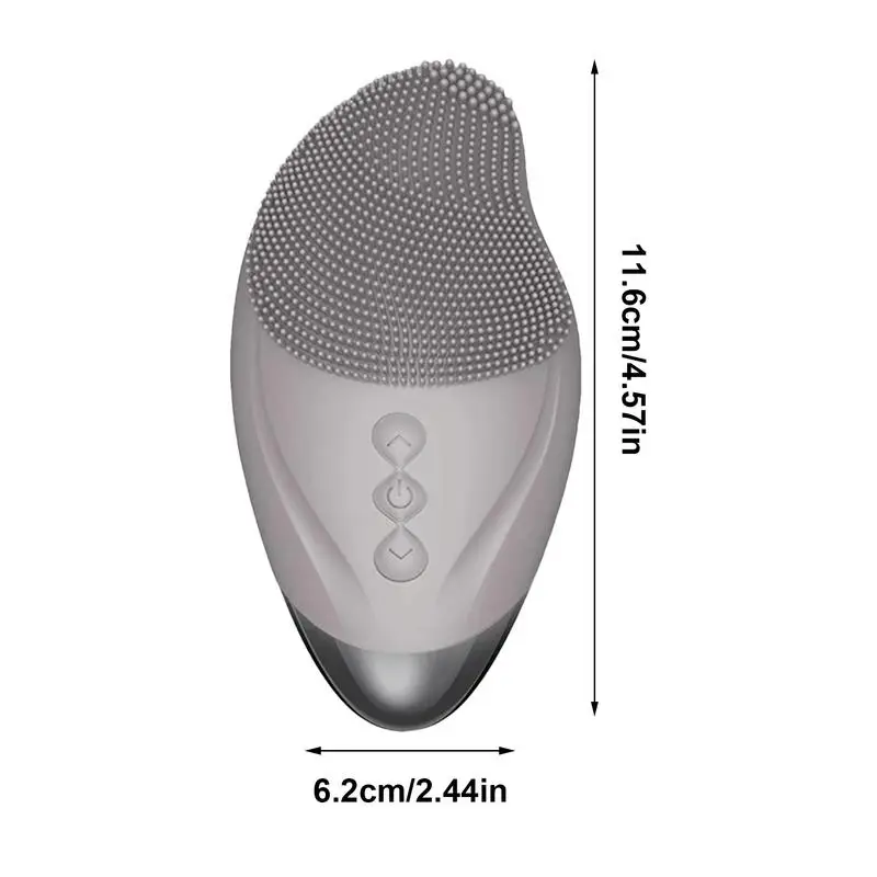 Brosse nettoyante pour le visage en silicone souple, aste, vibrante, étanche, outil de soins de la peau pour un nettoyage en profondeur et un raffermissement