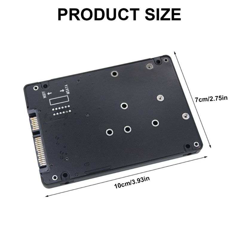 MSATA /M.2 To Solid Disk SATA3 Adapter Card Support 2230/42/60/80 SSDs NGFF to SATA3 External Hard Disk Enclosure