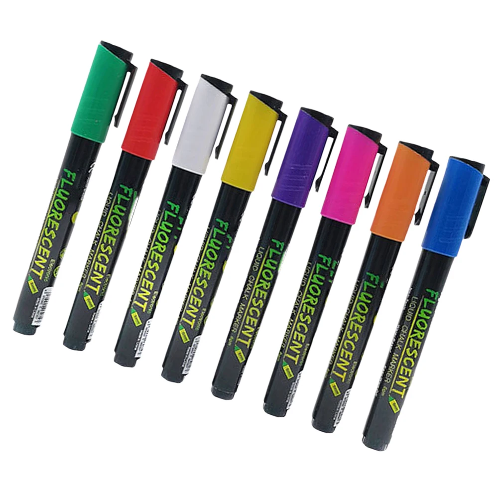 

8 Pcs Highlighter Chalk Marker Liquid Pen Color Markers Coloring for Adults Chalkboard Erasable