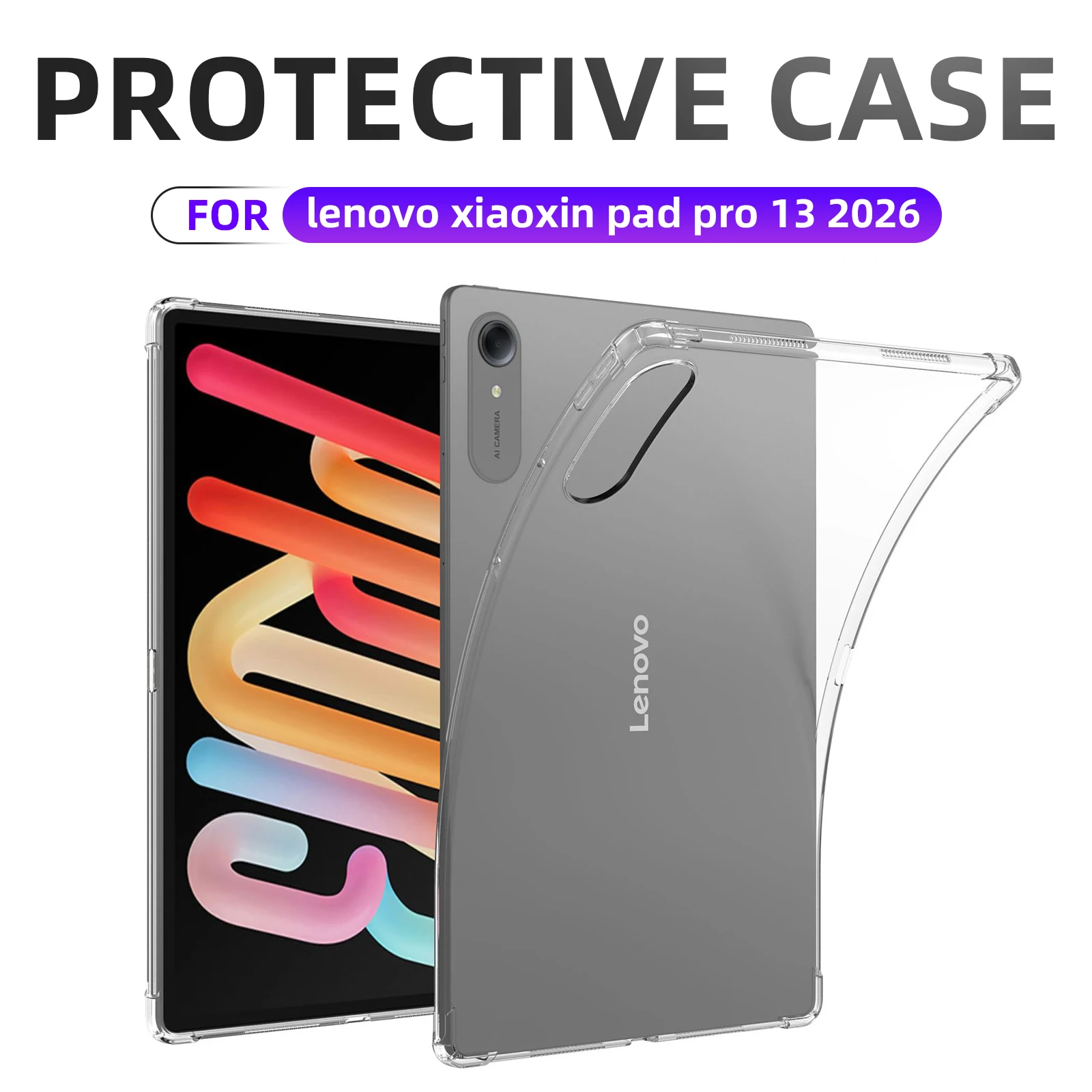 

Case for Lenovo Xiaoxin Pad pro 13 2026 TB376FC/TB378FC 13" Tablet TPU Clear Cover With Airbag Xiaoxin GT 13 Shell Accessories