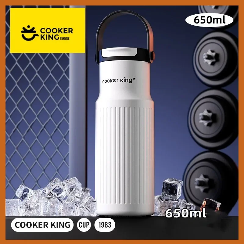 

Портативная чашка-термос COOKER KING с ручкой, автомобильная чашка, термос из нержавеющей стали, холодная и горячая спортивная чашка, дорожная кружка, изолированная чашка