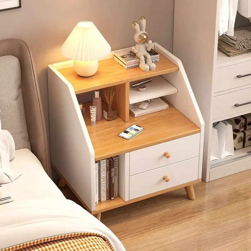 Armarios pequeños, mesita de noche, organizador que ahorra espacio, librero, tocadores, mesita de noche, muebles réplica para maquillaje y café, criado muerto