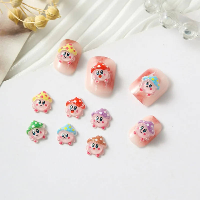 no.25  20/40pcs cartoon nail accessories mixed Powder Cute Star resin accessories refrigerator nail patch