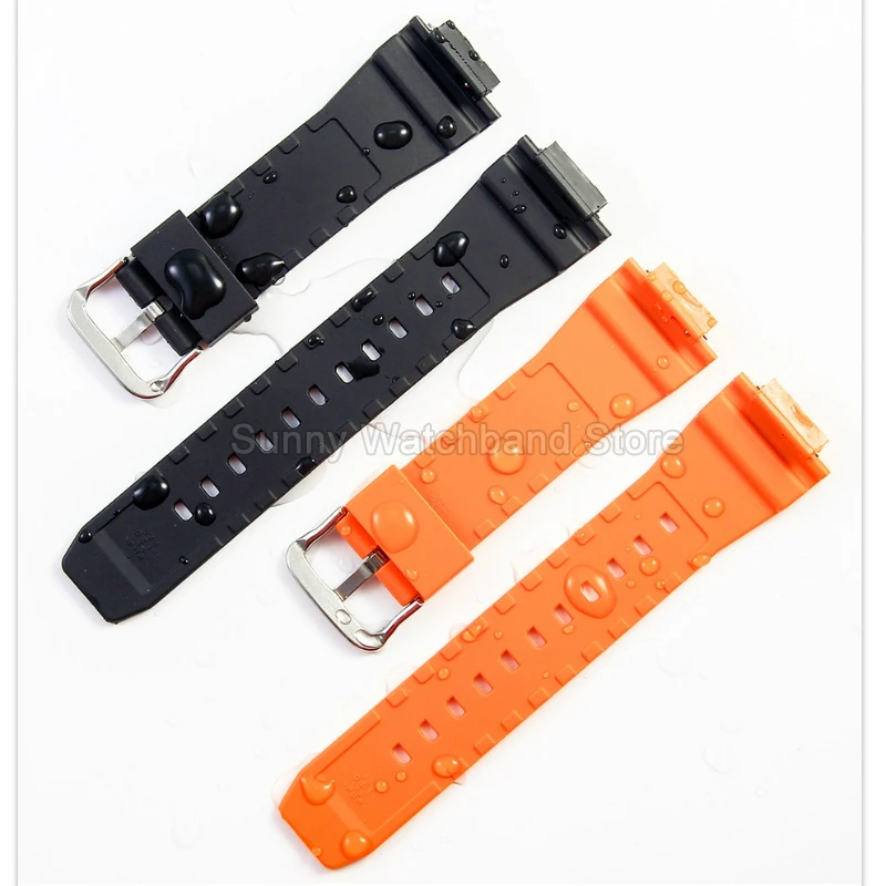  حزام ساعة راتينج بواجهة محدبة 16 ملم متين للغاية لساعة كاسيو CasiOak GM6900 GM5600 GA2100 أزرق أحمر شفاف مقاوم للعرق #5