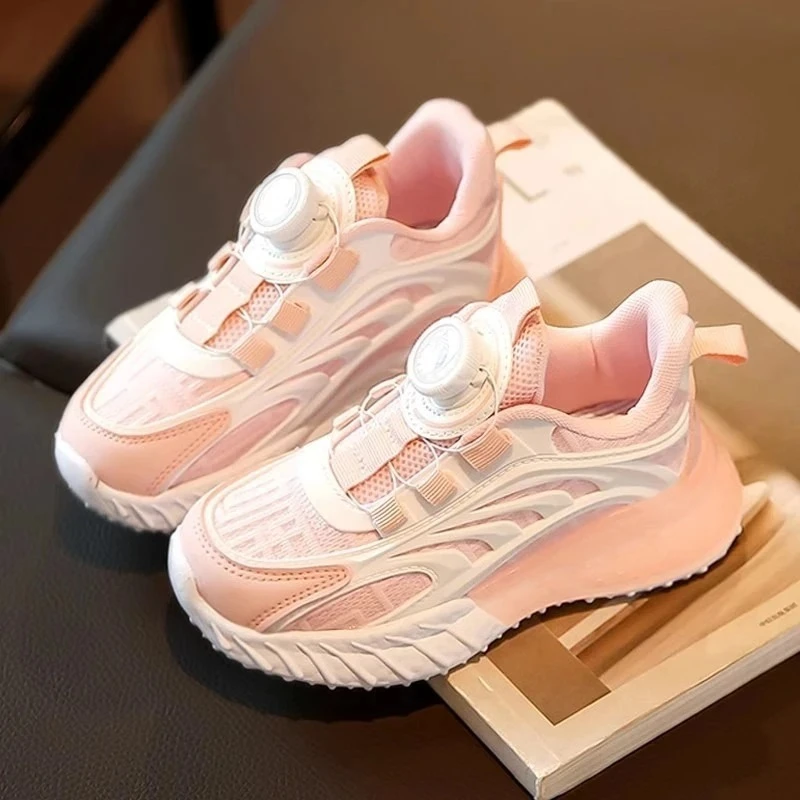 

Girls Winter Shoes, Twist-Knit Fleece Lined Sport Sneakers with Rotating Buckle for Toddlers & Kids Fashion Dad Shoes