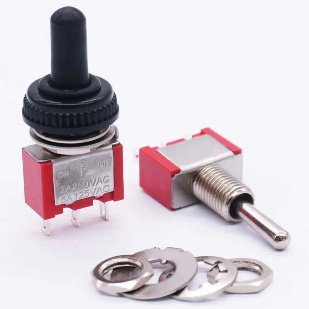 MTS-102/103 Series Flat Shank 6mm Panel Mount Mini Toggle Switch for RC Type Remote Control