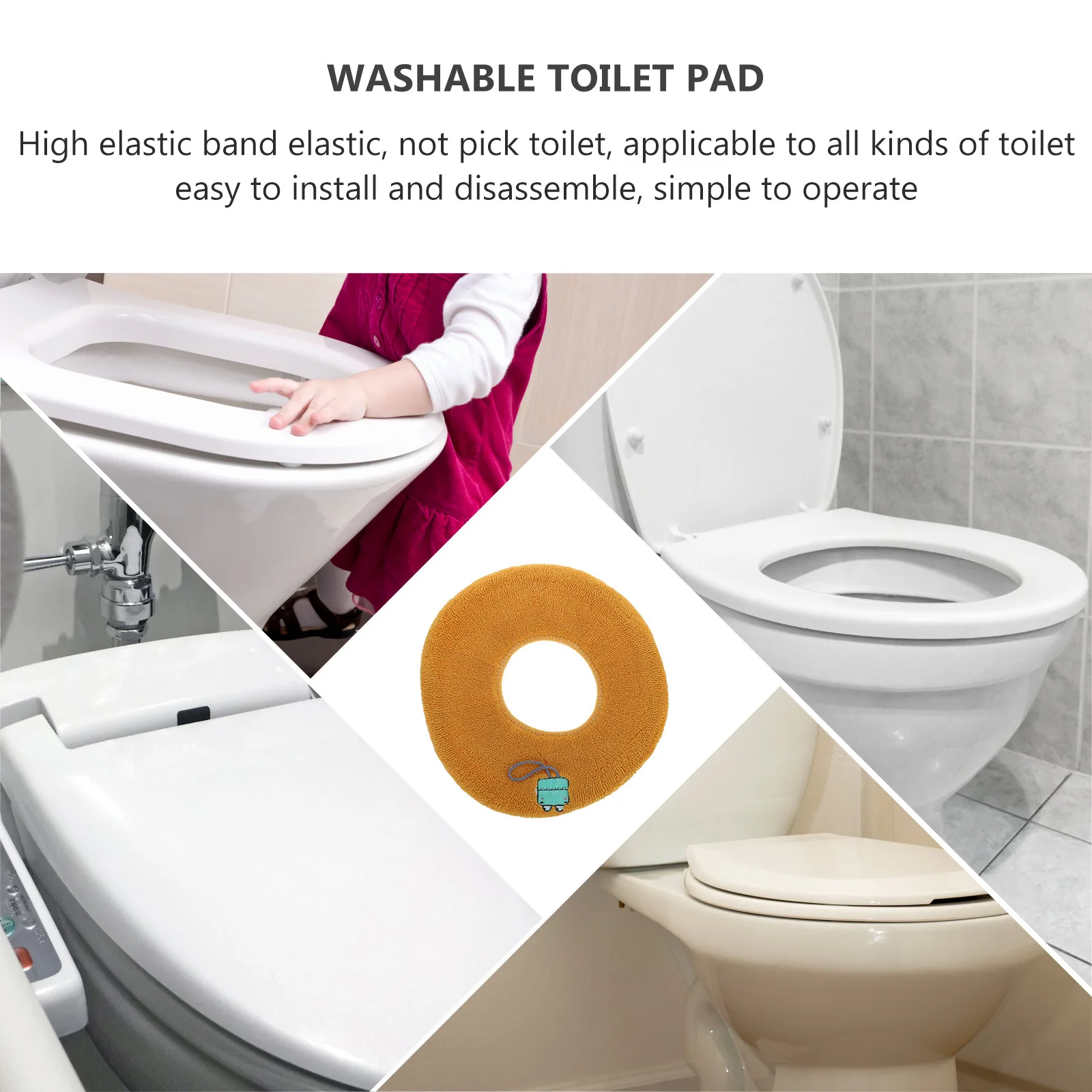 

3 шт., чехол на сиденье для унитаза, креативные O-образные бытовые моющиеся многоразовые подушки, удобные подушечки для унитаза для дома и отеля