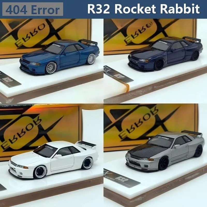 404 Error 1:64 R32 Rocket Rabbit Resin Car Static Die Cast Vehicles Collection Model Car Toy  Christmas Gift