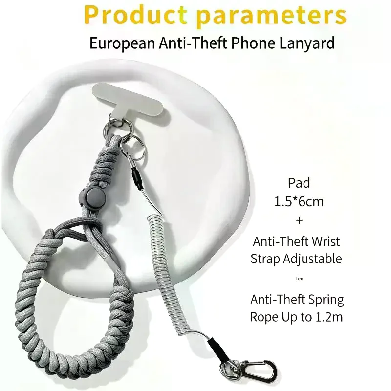 Safety Lanyards Anti Theft Spring Phone Straps With Tether Tabs Quick Release Buckle Lanyard Safe Tool F Retractable