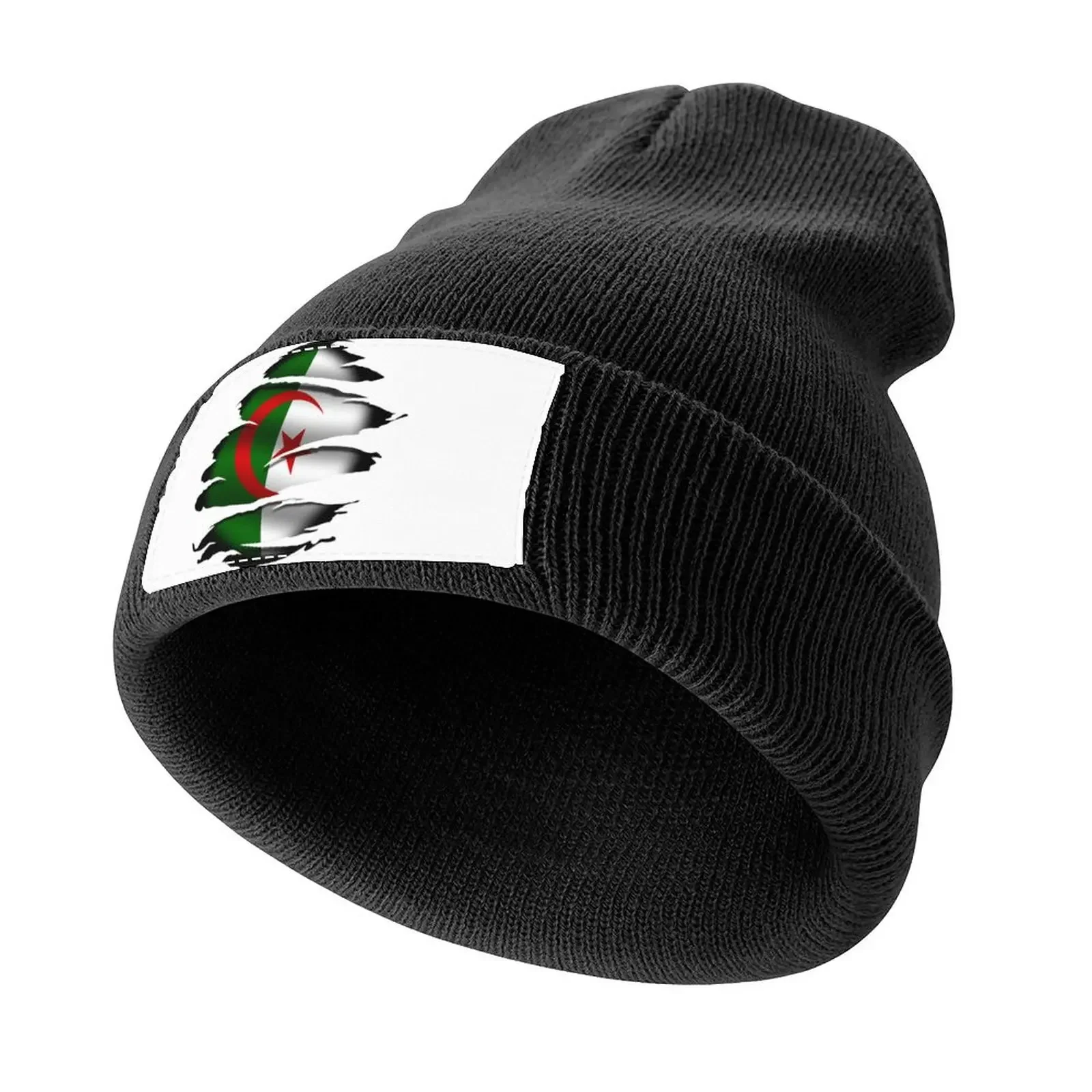 Algeria - Algeria - Torn Flag - Tattoo Knitted Cap Trucker Hat Cosplay For Men Women's