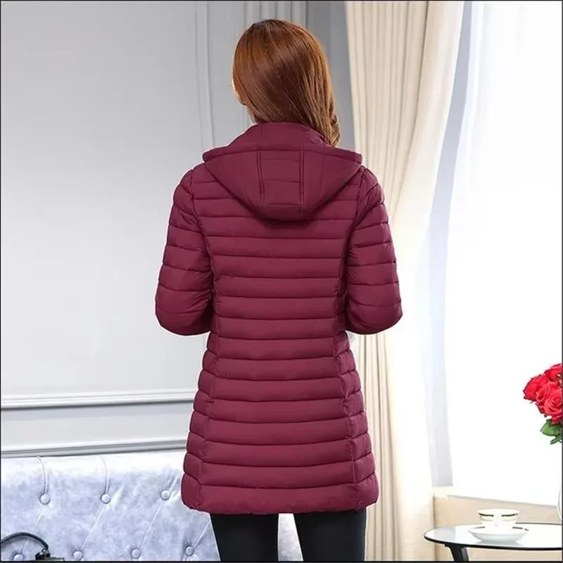 

Женская куртка со съемным капюшоном на хлопковой подкладке 6XL, зимнее теплое пальто, свободные парки средней длины, верхняя одежда, женские повседневные куртки, топы
