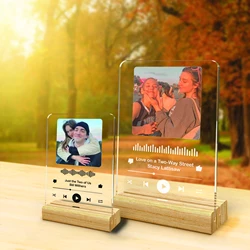 Customized Couple Photo Text Collage Frame Personalized Loving Memory Mom Dad Picture Plaque Wooden Stand Memorial Gifts