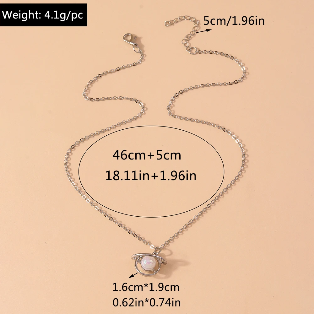 Aihua Exquisite Y2K Silber Farbe Kristall Sonne Mond Sterne Halsketten für Frauen Koreanische Temperament Schlüsselbein Kette Schmuck Geschenke – Detail 7