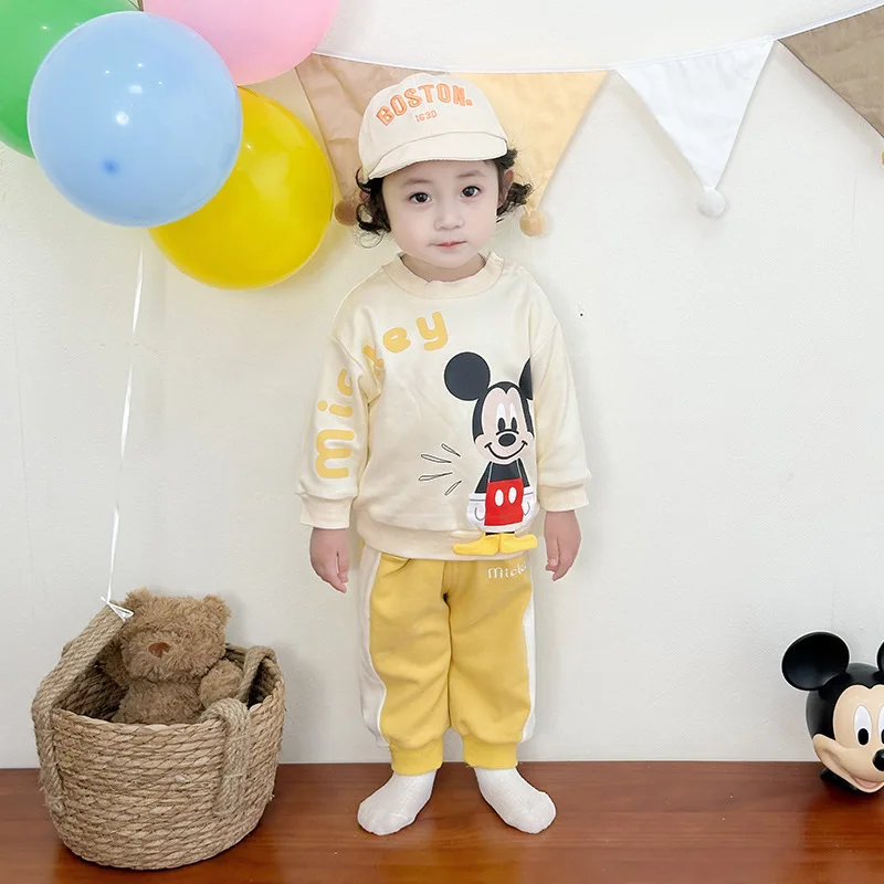 Miniso mickey primavera criança menino dos desenhos animados terno
